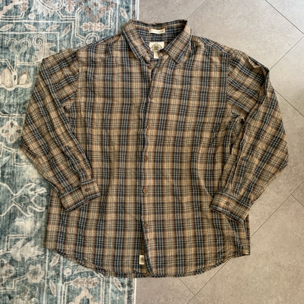 100% Silk Plaid Button-up